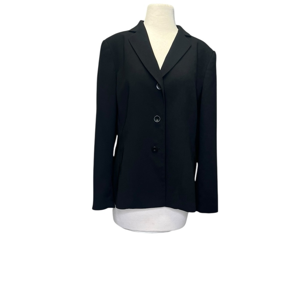 Jones Studio Elegant Black Suit Jacket 3 button Sz 16 Career Work